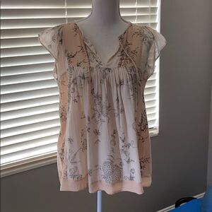 Ulla Johnson Peach and Cream Top